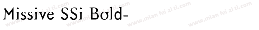 Missive SSi Bold字体转换